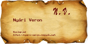 Nyári Veron névjegykártya